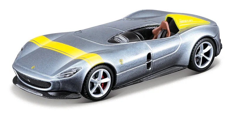 Maisto - Speed Icons - Ferrari Monza SP1, stříbrno-žlutá, 1:64