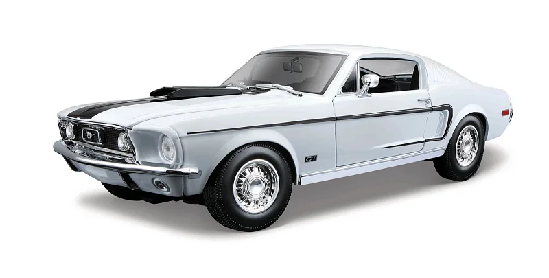 Maisto - 1968 Ford Mustang GT Cobra Jet, bílá, 1:18