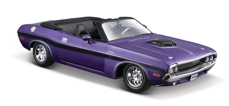 Maisto - 1970 Dodge Challenger R/T Convertible, metal fialová, 1:24