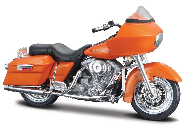 Maisto - HD - Motocykl - 2002 FLTR Road Glide, metal oranžová, blister box, 1:18