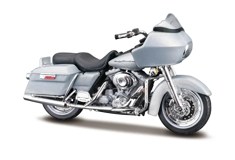 Maisto - HD - Motocykl - 2002 FLTR Road Glide, metal šedá, blister box, 1:18