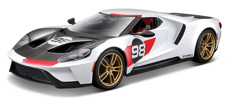 Maisto - 2021 Ford GT Heritage, bílá, 1:18