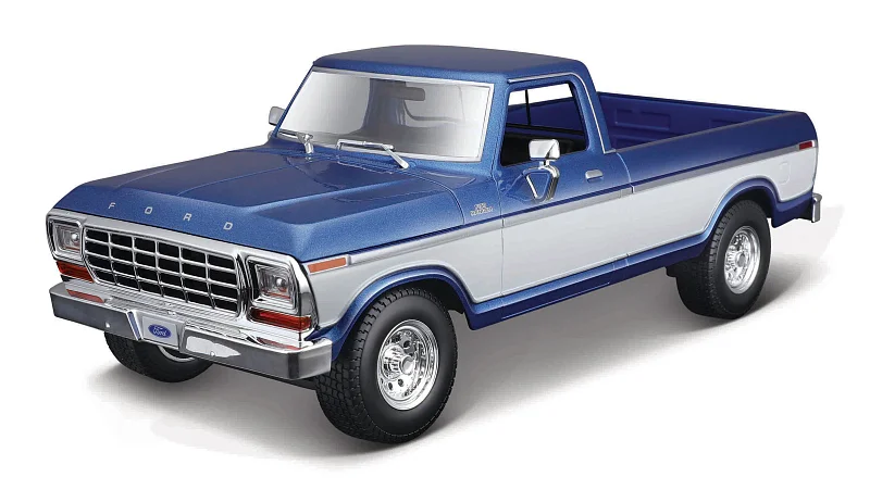 Maisto - 1979 Ford F150 Pick-up, metal modrá, bílá, 1:18