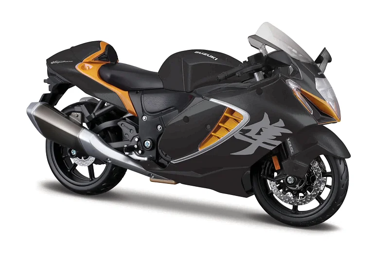 Maisto - Motocykl se stojánkem, Suzuki Hayabusa 2022, černo-oranžová, 1:12