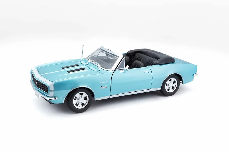 Maisto - 1967 CHEVROLET CAMARO SS 396 CONVERTIBLE, metal tyrkysová, 1:18