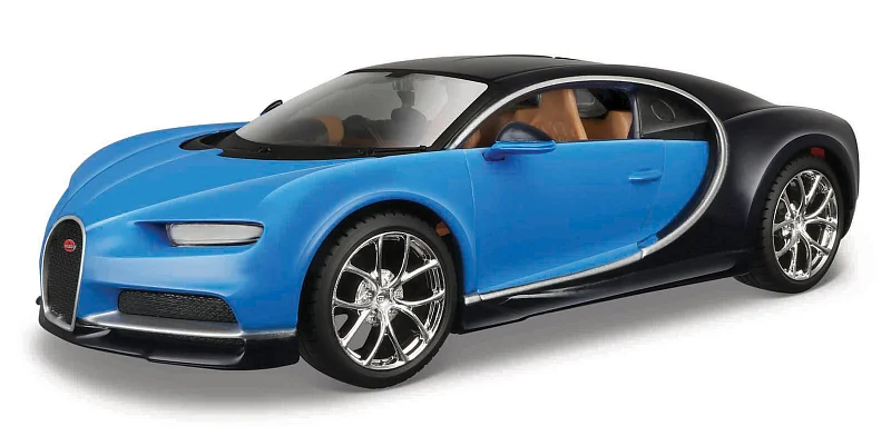Maisto - Bugatti Chiron, modrá, assembly line, 1:24