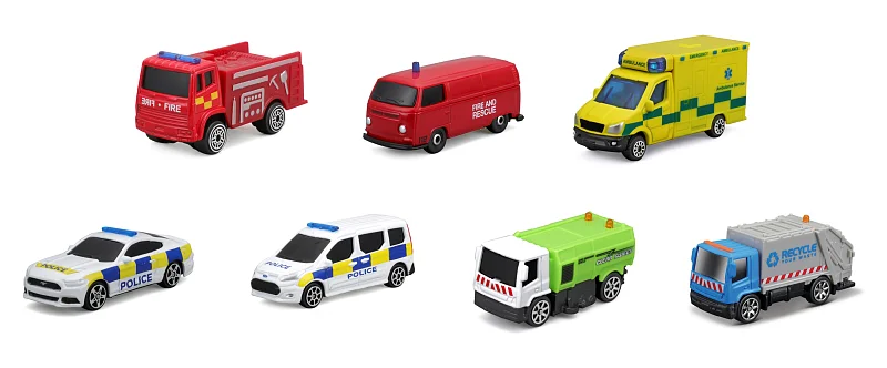 Maisto - Alarm Busters, záchranná a servisní vozidla se světly a zvuky, assort