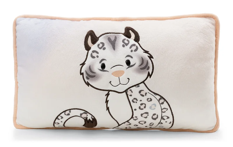 NICI GREEN Polštář sněžný leopard Eleni Snowbell 43x25 cm