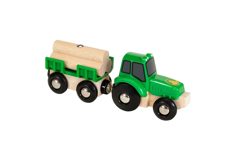 Traktor s přívěsem a nákladem