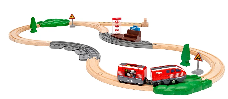 BRIO World – Vlaková sada s natahovacím vláčkem