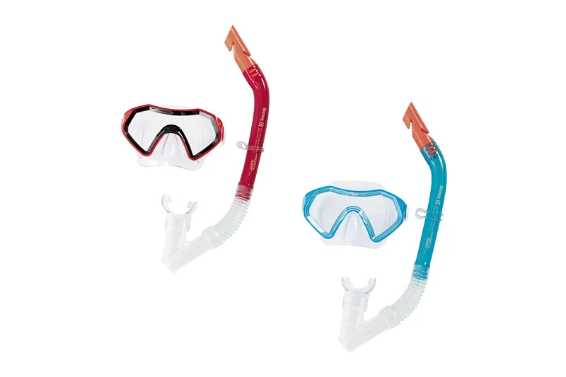 Šnorchlovací set SPARKLING SEA - brýle a šnorchl - mix 2 barvy (modrá, růžová)