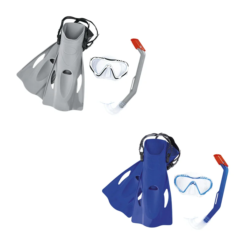 Šnorchlovací set FIREFISH – ploutve, brýle, šnorchl - mix 2 barvy (šedá, modrá)