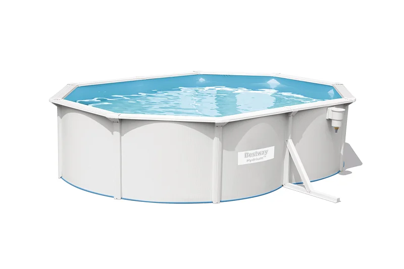 Nadzemní bazén oválný Hydrium, písková filtrace, schůdky,plachta, 5mx3,60m, výška 1,2m