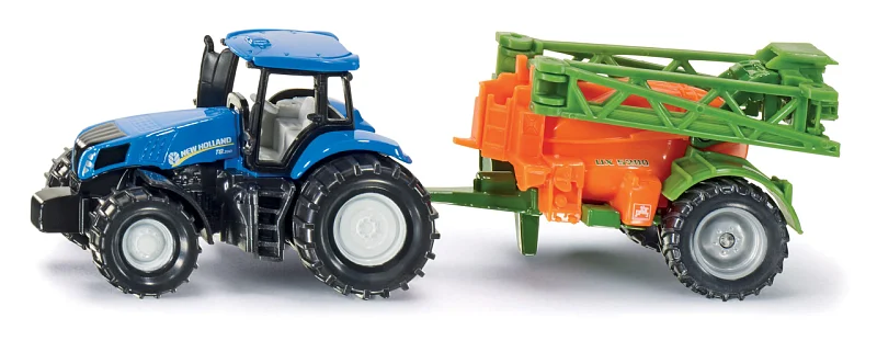 SIKU Super - Traktor s přívěsem na rozprašování hnojiva