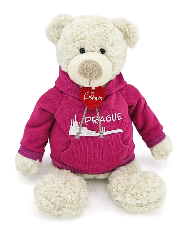 Medvěd Spencer v růžové mikině Praha, 36cm