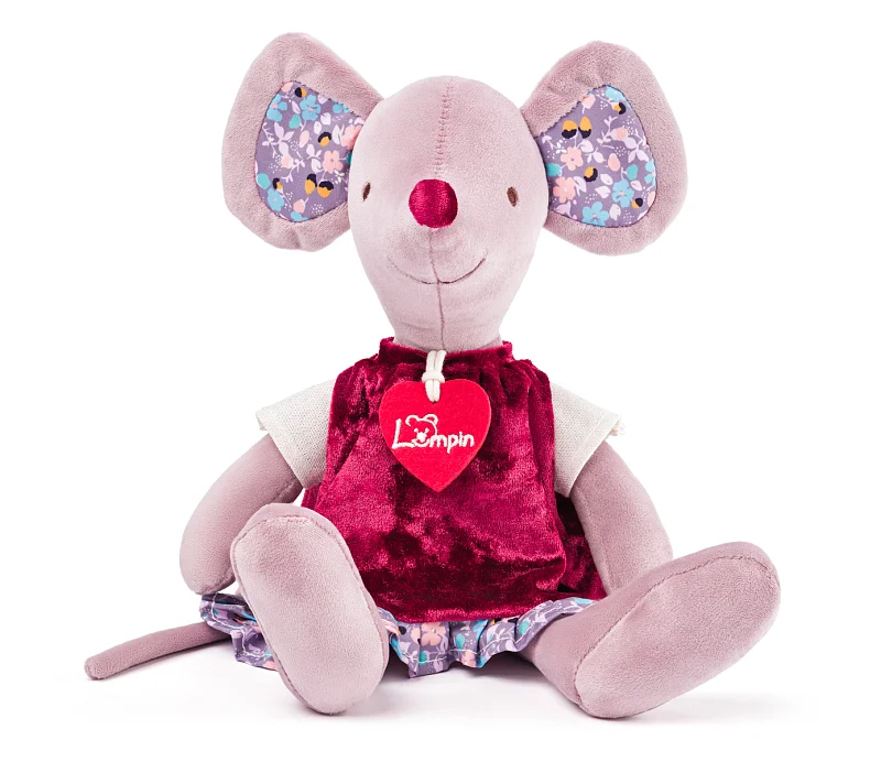 Myška Cilka v šatech, velká, 33cm