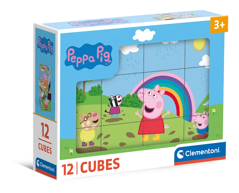 Obrázkové kostky - Peppa Pig, 12 kostek