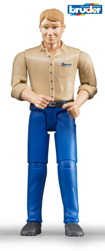 Svět - Figurka muž v modrých kalhotách
