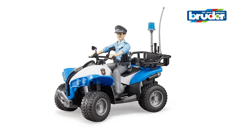 Pohotovostní vozidla - policejní čtyřkolka Quad s policistkou a příslušenstvím