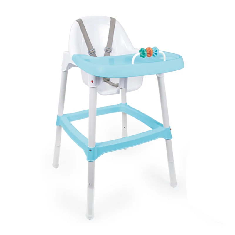 Dětská jídelní židlička s chrastítkem, modrá