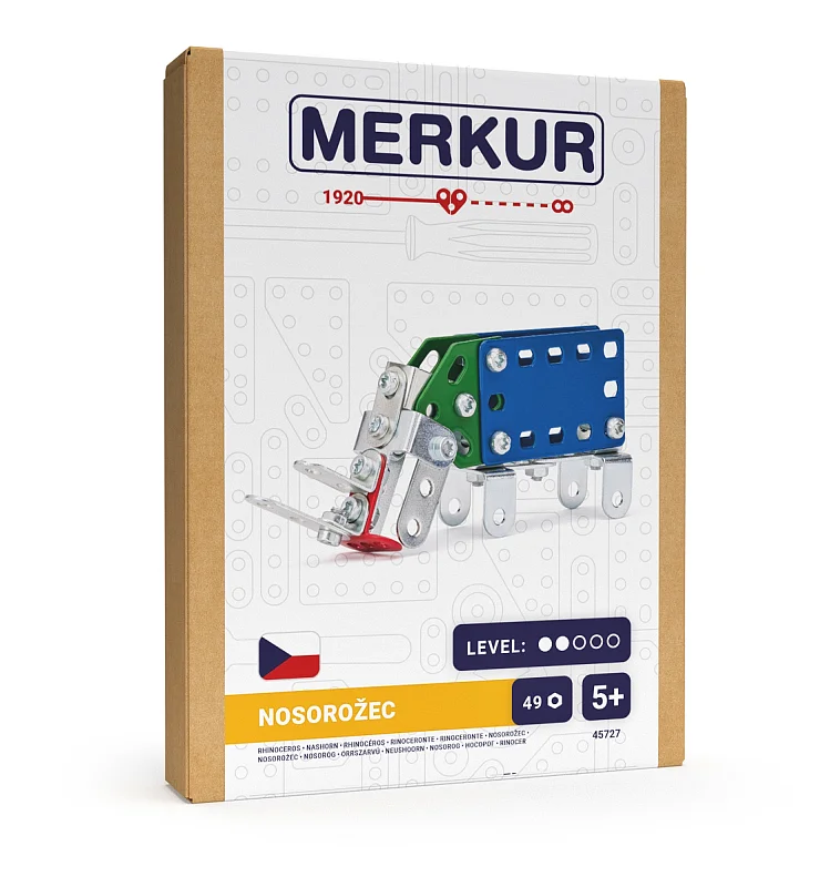 Merkur - Mini ZOO - Nosorožec, 49 dílků