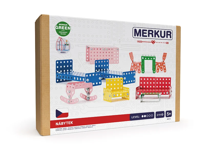 Merkur - Příslušenství k domečku pro panenky - nábytek, 219 dílků