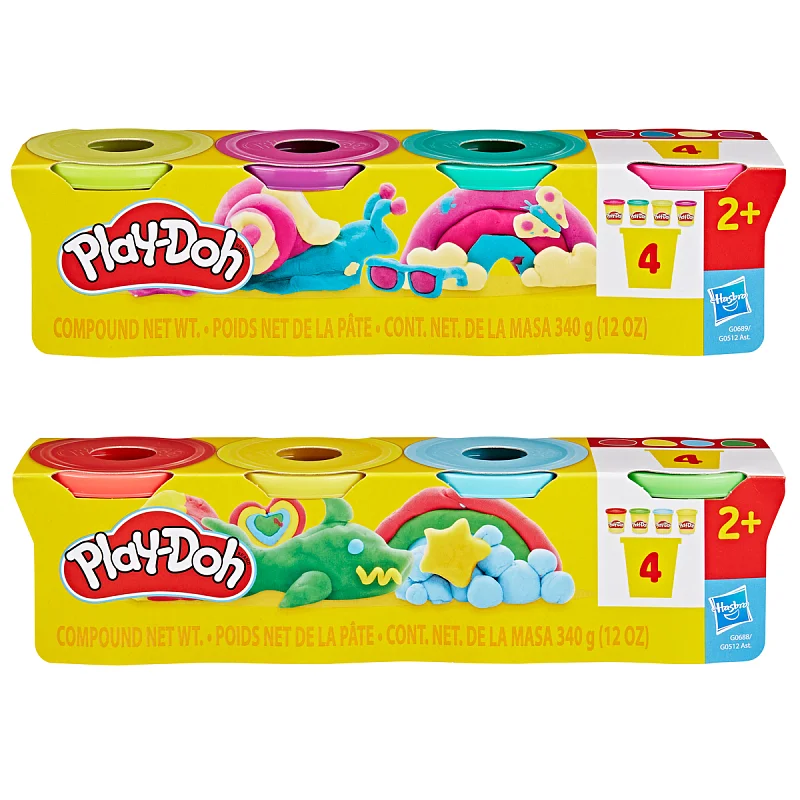HASBRO - Play-Doh 4ks kelímků 4 x 85g, assort