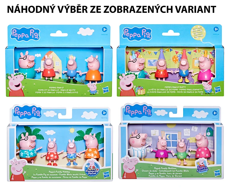 Prasátko Peppa Pig Peppina rodinka, 4 figurky