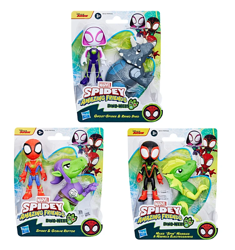 Spider-Man Spidey a jeho úžasní přátelé 2-Pack figurek Hrdinové a Dino zločinci