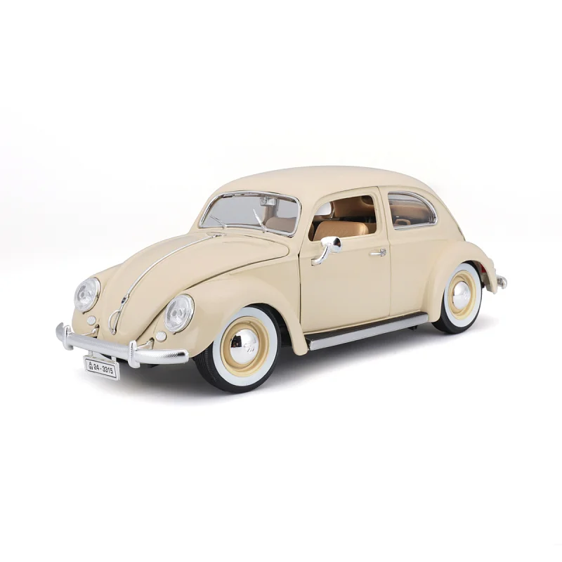 Bburago - Auta HOBBY- Volkswagen Käfer Beetle 1955, béžová, 1:18