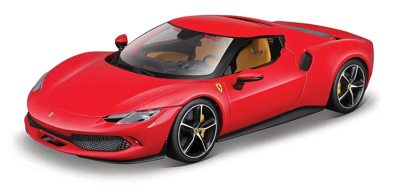 Bburago - RACE+PLAY, Ferrari 296 GTB, červená, 1:18