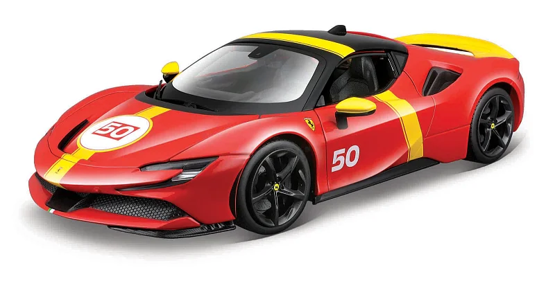 Bburago - RACE+PLAY, Ferrari SF90 STRADALE ASSETTO FIORANO, červená 1:18