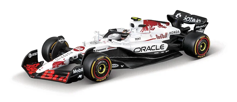 Bburago – RACE Formule F1 Oracle Red Bull Racing RB21 (2025) s helmou, #22 Yuki Tsunoda, 1:18