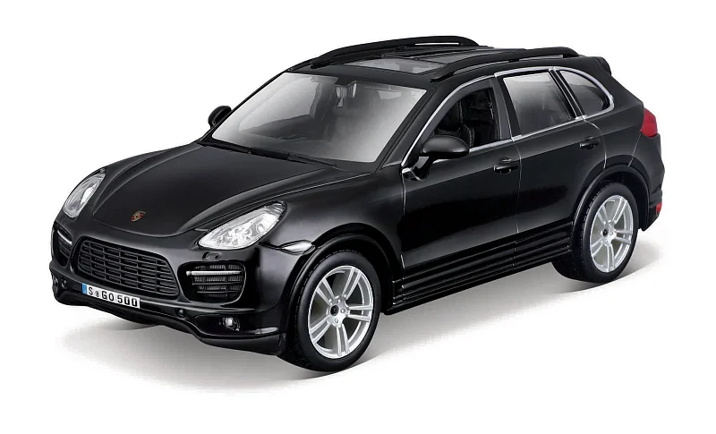 Bburago - Auta HOBBY, Porsche Cayenne Turbo, černá, 1:24