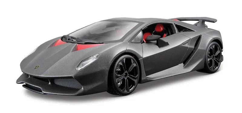 Bburago - Auta HOBBY, Lamborghini Sesto Elemento, šedá metalíza, 1:24