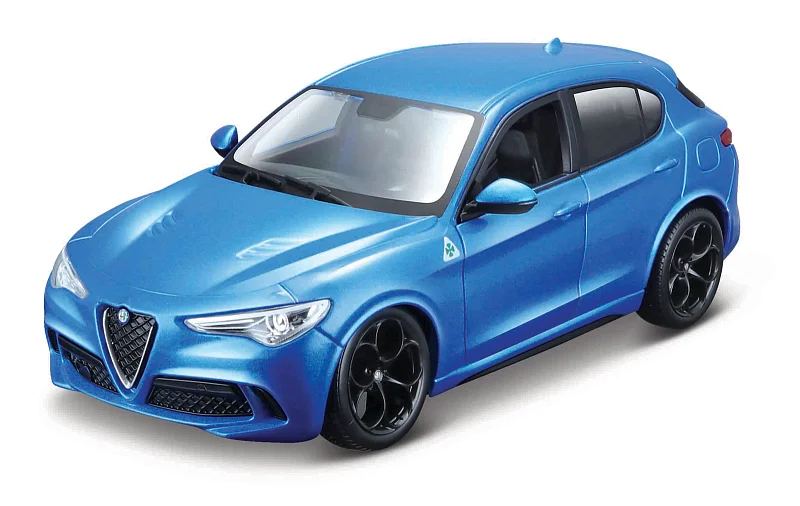 Bburago - Auta HOBBY, Alfa Romeo Stelvio, modrá metalíza, 1:24