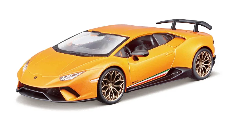Bburago - Auta HOBBY, Lamborghini Huracán Performante, oranžová metalíza, 1:24