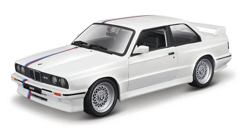 Bburago - Auta HOBBY, 1988 BMW 3 Series M3, bílá, 1:24