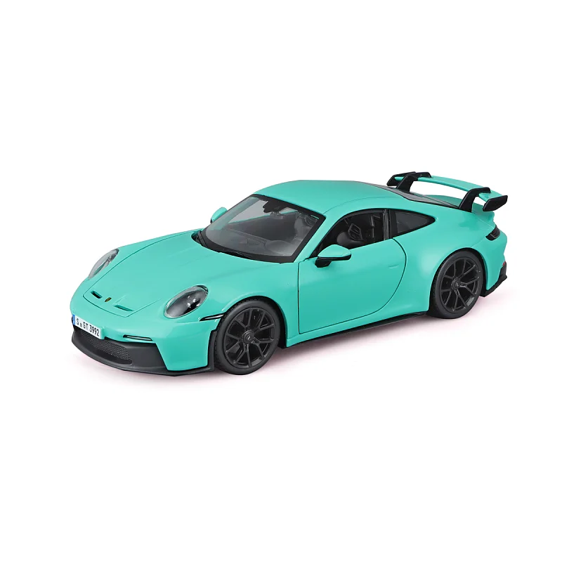 Bburago - Auta HOBBY, Porsche 911 GT3, zelená mint, 1:24