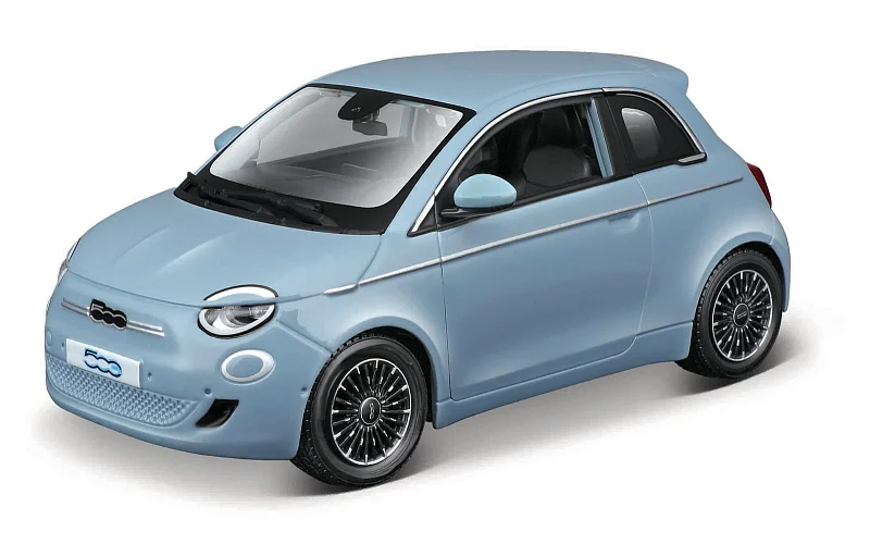 Bburago - Auta HOBBY, Fiat 500e (2023), modrá, 1:24