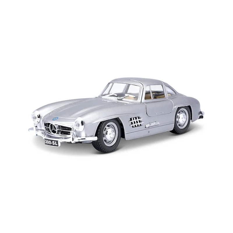 Bburago - Auta HOBBY, Mercedes-Benz 300 SL (1954), stříbrná, 1:24