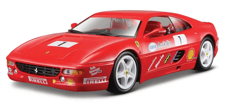 Bburago - RACING, Ferrari F355 Challenge, červená, 1:24