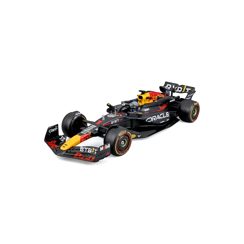 Bburago - RACE F1 v dekorativním boxu, Oracle Red Bull Racing RB20 (2024), #1 Max Verstappen, 1:24
