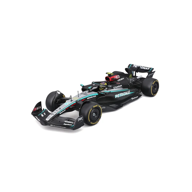 Bburago - RACE F1 v dekorativním boxu, Mercedes-AMG Petronas W15 (2024), #44 Lewis Hamilton, 1:24