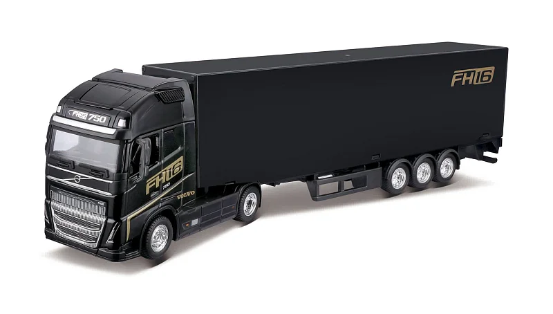 Bburago - Kamion s přívěsem Volvo FH16 Globetrotter 750 XXL/Trailer, FH16, 1:43