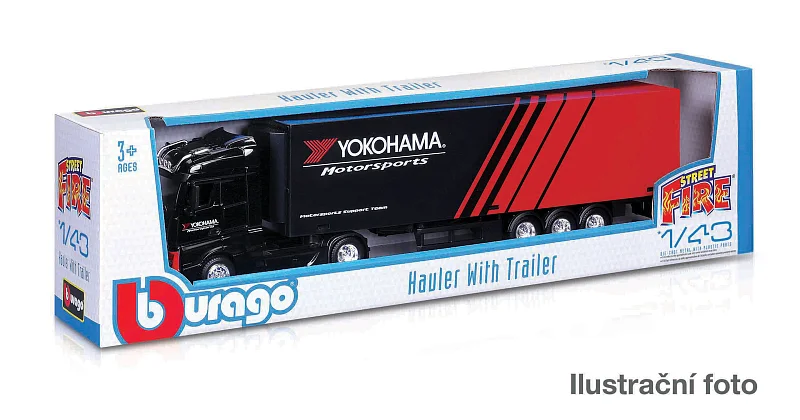 Bburago - Kamiony s přívěsem, Street Fire, 1:43, assort