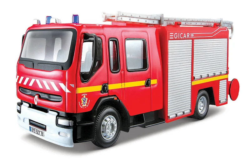 Bburago - EMERGENCY, Vozidlo záchranné služby - Renault Premium, GICAR, hasiči, 1:50