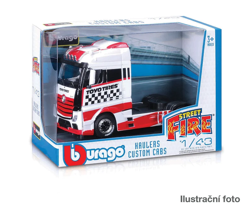 Bburago - Auta Street Fire, Haulers custom cabs, 1:43, assort