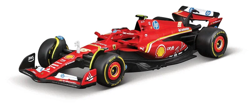 Bburago - RACE Formule F1, Ferrari Scuderia SF-24 (2024), # 55 Carlos Sainz, 1:43
