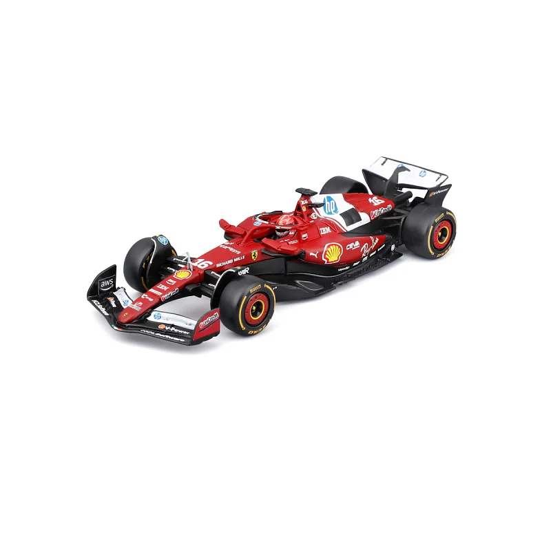 Bburago - RACE F1 v dekorativním boxu, Ferrari SF-25 (2025), #16 Charles Leclerc, 1:43